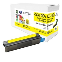 Oki 42804513 Yellow Laser Toner Cartridge by JetTec - O3100Y