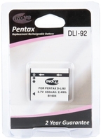 Pentax DLi92 Equivalent Digital Camera Battery by Inov8