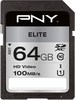 PNY Elite SDXC 100MBs Class 10 Memory Card 64GB