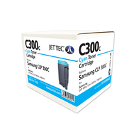 Samsung CLP300C Cyan Laser Toner Cartridge by JetTec - C300C