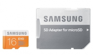 Samsung EVO Micro SDHC 48MB/s CLASS 10 with SD Adapter 16GB