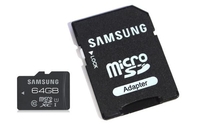 Samsung Micro SDXC Pro 70MB/s CLASS 10 with SD Adapter - 64GB