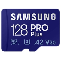 Samsung PRO PLUS microSD card 180MBs U3,  V30,  A2,  with adapter 128GB