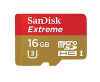 SanDisk Extreme Micro SDHC Memory Card 60MB/s UHS-3 (Class 10) with Adapter - 16GB