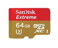 SanDisk Extreme Micro SDXC Memory Card 60MB/s UHS-3 (Class 10) with Adapter - 64GB