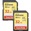 SanDisk Extreme PLUS 90MBs UHSI Class 10 SDHC Card 32GB 2 PACK
