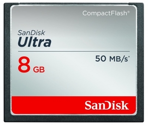 SanDisk Ultra 50MB/sec Compact Flash Card 8GB