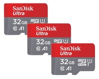 SanDisk Ultra Micro SDHC Memory Card 98MB s Class 10 for Android 32GB - THREE PACK
