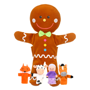 Gingerbread Man Hand & Finger Puppet Set