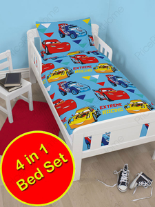 Disney Cars Champ 4 in 1 Junior Bed Set (Duvet + Pillow + Covers)