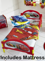 Disney Cars Cosytime Toddler Bed and Fully Sprung Mattress