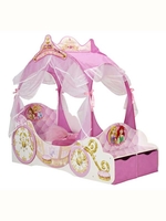 Disney Princess Carriage Toddler Bed With Deluxe Foam Mattress and