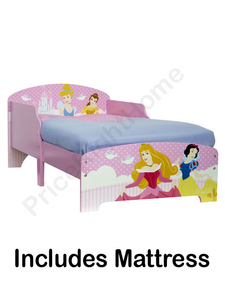 Disney Princess Toddler Bed and Deluxe Foam Mattress