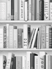 Fashion Library Bookcase Wallpaper Silver Muriva 139502