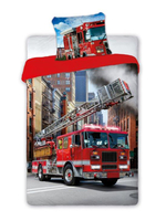 Fire Engine Single Duvet Cover And Pillowcase Set - European Size