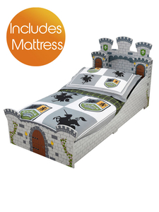 KidKraft Medieval Castle Junior Toddler Bed Plus Foam Mattress