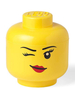 Lego Large Storage Head Girl - Winking Face