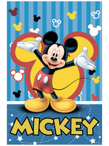 Mickey Mouse Hello Fleece Blanket
