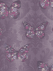 Midsummer Butterfly Wallpaper - Plum - 661205