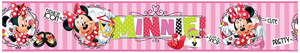 Minnie Mouse Pink Stripes Self Adhesive Wallpaper Border 5m