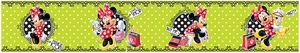 Minnie Mouse Polka Dot Green Self Adhesive Wallpaper Border 5m