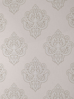 Opal Damask Glitter Wallpaper Beige and White P+S 02491-60