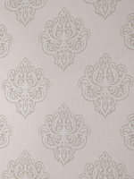 Opal Damask Glitter Wallpaper Beige and White P+S 02491-60