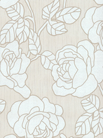 Opal Floral Glitter Wallpaper Cream and White P+S 02492-60