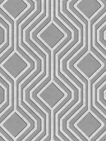 Opus Geo Sequins Wallpaper Silver and Dark Grey Holden Decor 35564