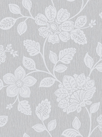 Oslo Floral Trail Wallpaper Grey Arthouse 892600