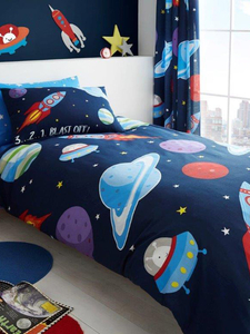 Outer Space Single Duvet Cover and Pillowcase Set
