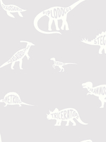 Over the Rainbow Dino Dictionary Wallpaper Grey Holden 90900
