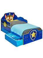 Paw Patrol Chase Toddler Bed With Deluxe Foam Mattress and Storage