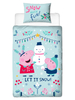 Peppa Pig Snowman Panel Single Duvet Cover and Pillowcase Set