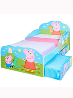 Peppa Pig Toddler Bed With Foam Mattress and Storage