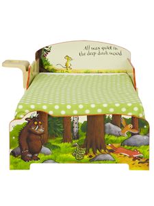 The Gruffalo Toddler Bed with Storage and Shelf and Foam Mattress