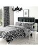 Zebra and Leopard Print Double Reversible Duvet Cover Set