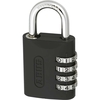 Abus 45mm 158 Series 3 Digit Combination Padlock Black with Key Overide