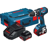 Bosch GSB 18 V-LI 18v Cordless Dynamicseries 2 Speed Combi Drill with 1 Lithium Ion Battery 4ah & L Boxx