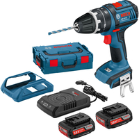Bosch GSB 18 V-LI 18v Cordless DynamicSeries Combi Drill with Wireless Charging System & 2 Lithium Ion Batteries 2.0ah