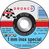 Dronco AS 60 T INOX SPECIAL 115mm x 1mm x 22.2mm Bore Angle Grinder Inox Cutting Disc for Sheet Metals