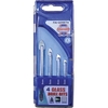 Faithfull 4 Piece Tile & Glass Drill Bit Set 3 - 6mm