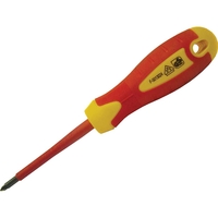 Faithfull PH2 x 100mm Soft Grip VDE Insulated Phillips Screwdriver