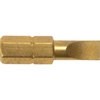 Faithfull Titanium Screwdriver Bits Slotted 5mm x 25mm Pack of 3