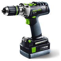 Festool QUADRIVE PDC 18/4 LI Set 18v Cordless Combi Drill with 2 Lithium Ion Batteries + Systainer Box