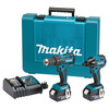 Makita DK18005 18v Cordless Brushless Combi Drill & Impact Driver with 2 Lithium Ion Batteries 3ah