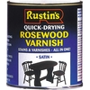 Rustins Quick Dry Coloured Varnish Satin Rosewood 500ml