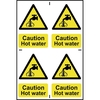 Scan 200 x 300mm PVC Sign - Caution Hot Water