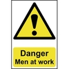 Scan 200 x 300mm PVC Sign - Danger Men At Work