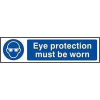 Scan 200 x 50mm PVC Sign - Eye Protection Must Be Worn
